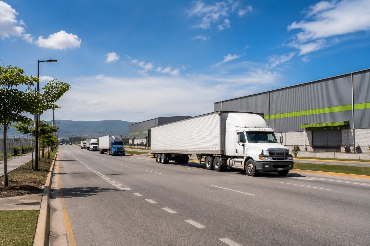 Carretera con tráfico de carga hacia corredor industrial en Guatemala