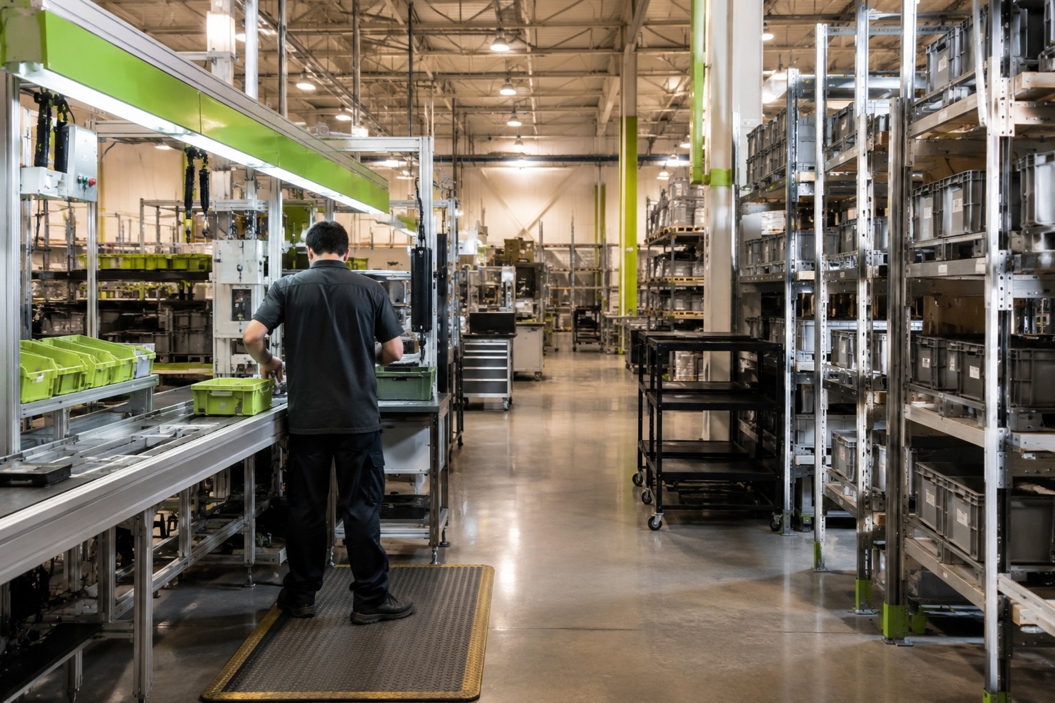 Planta de manufactura ligera en bodega industrial en Guatemala